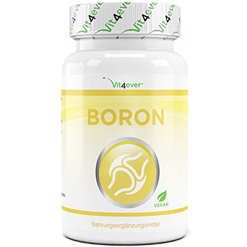 Vit4ever Boron - 3 mg reines Bor je Tablette - 365 Tabletten im Jahresvorrat - Laborgeprüft (Wirkstoffgehalt & Reinheit) - Ohne...