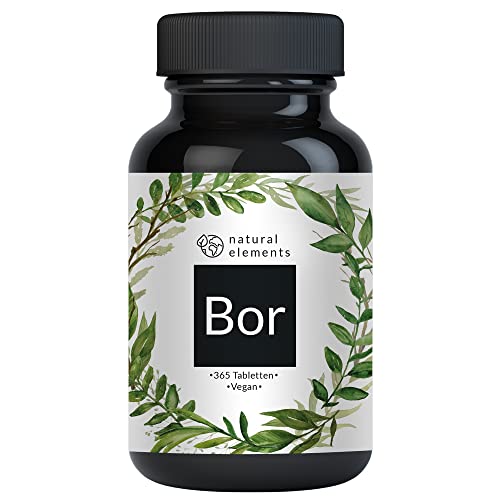 Reines Bor – hochdosierte 3 mg Boron pro Tablette – 365 Tabletten – vegan, natürlich, laborgeprüft & in Deutschland...